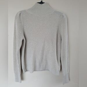 Whistles Wool Alpaca Blend Mock Neck Sweater, Cream/Ivory (SIZE 4/ SMALL)